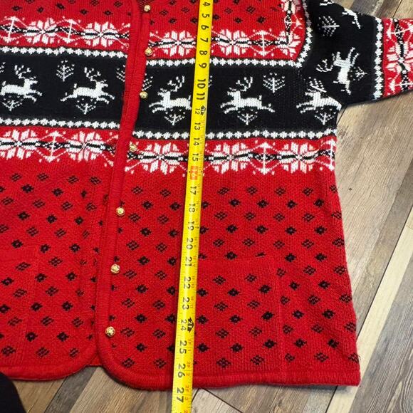 Red and black vintage Christmas Holiday | Grandma Sweater - Picture 5 of 6
